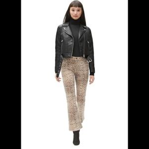 FRAME Le Crop High Waist Snake Print Jeans NWT 25